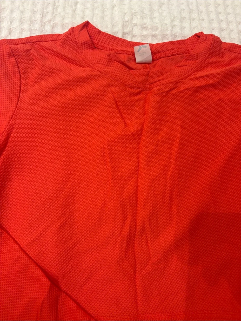 Old Navy Bright Red Long-Sleeve Active Tee for Kids